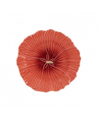 Farfurie pentru desert, roz, 21 cm, Alcea Maria Flor - BORDALLO PINHEIRO